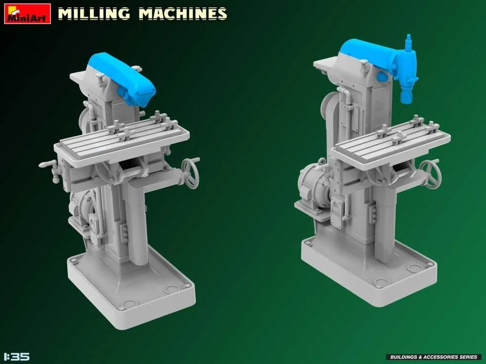 MiniArt frezavimo staklių rinkinys 1/35 mastelis, plastikinis