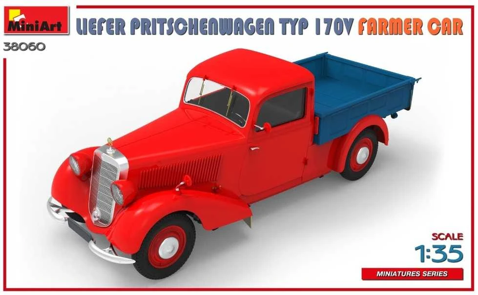 MiniArt Mercedes‑Benz 170V Pritschenwagen Farmer, 1/35 modelio rinkinys (38060)