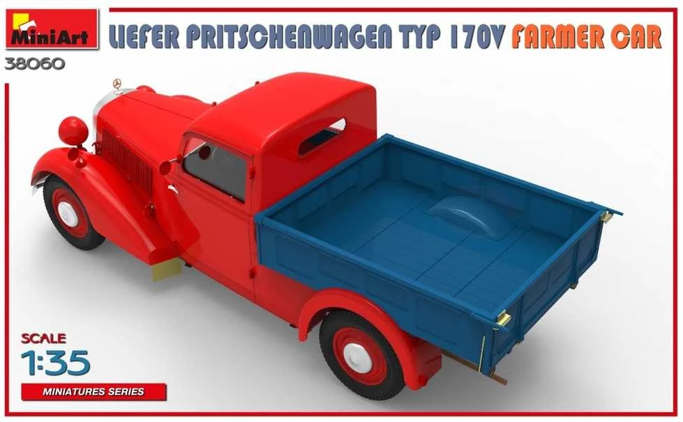 MiniArt Mercedes‑Benz 170V Pritschenwagen Farmer, 1/35 modelio rinkinys (38060)