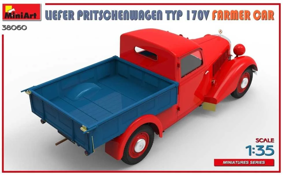 MiniArt Mercedes‑Benz 170V Pritschenwagen Farmer, 1/35 modelio rinkinys (38060)
