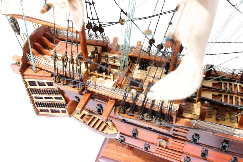 Mirtop Burlaivio HMS Victory modelis 54 cm, surinktas, rankų darbo