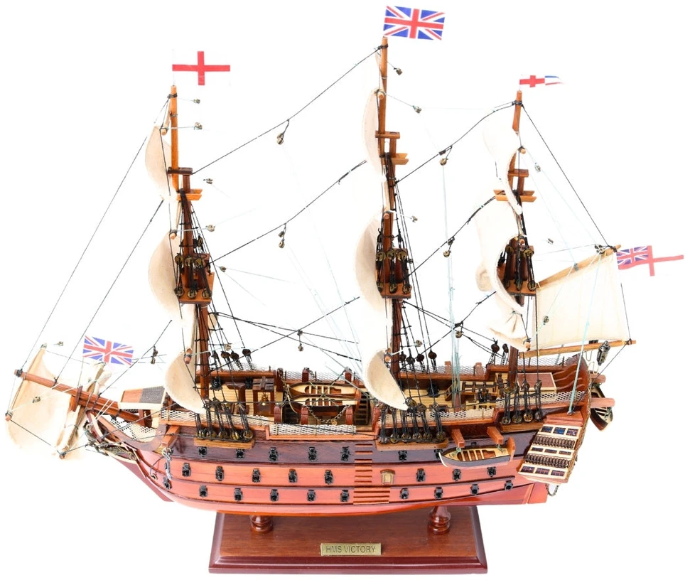 Mirtop Burlaivio HMS Victory modelis 54 cm, surinktas, rankų darbo