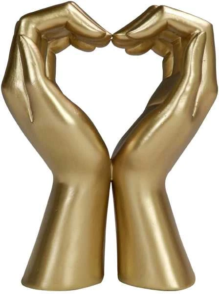 Mirtop Auksinė dekoratyvinė figūrėlė „Širdis iš rankų“ – moderniam interjerui