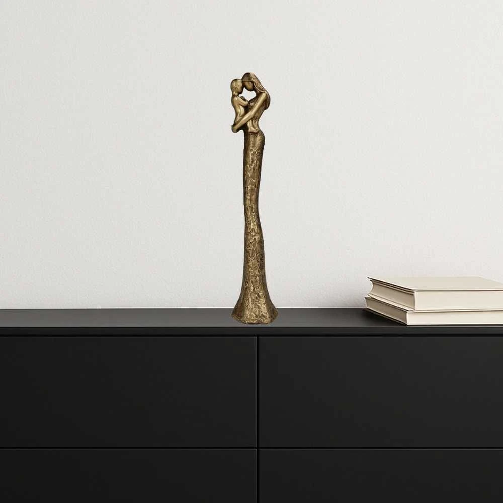 Mirtop Auksinė statulėlė „Mama su vaiku“ 26,8 cm – meilės ir šeimos simbolis