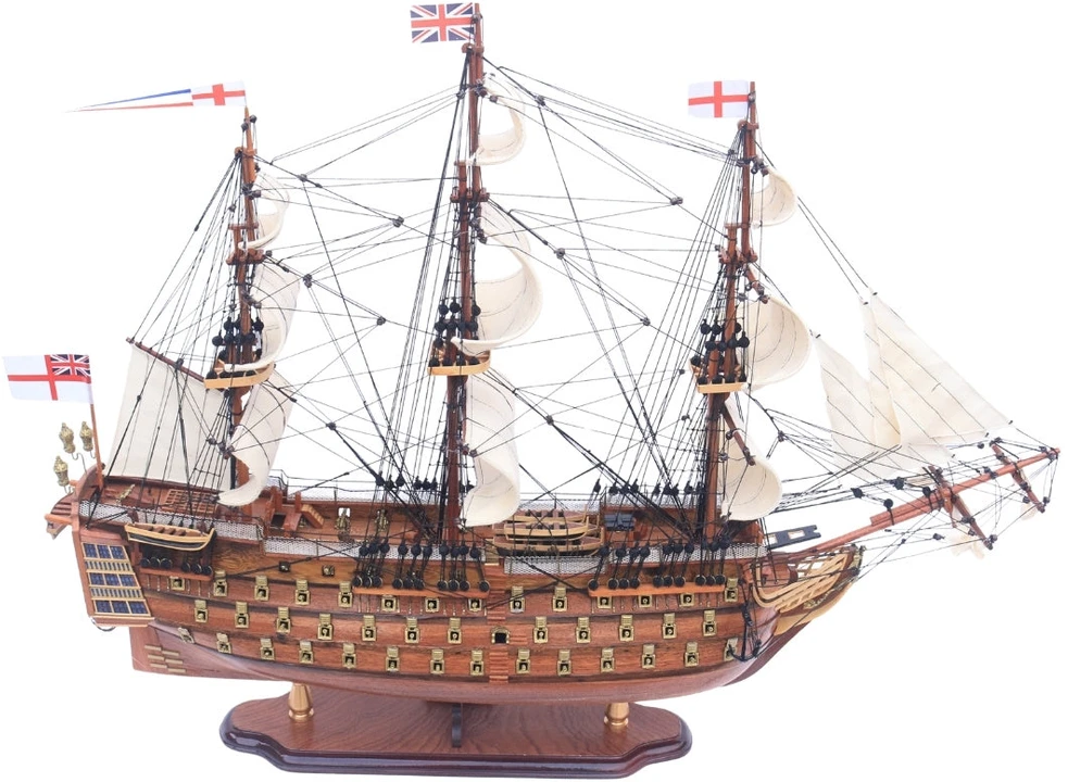 Mirtop Didelis burlaivio HMS Prince modelis 94 cm, rankų darbo