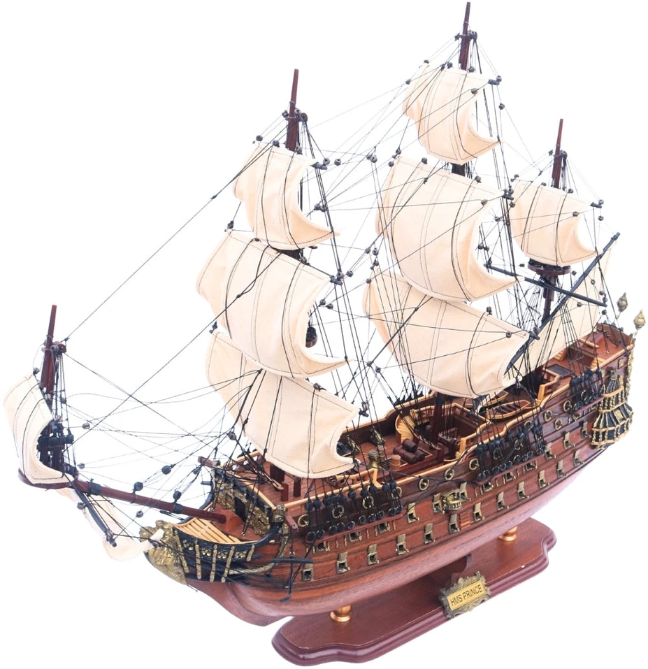 Mirtop Didelis burlaivio HMS Prince modelis 94 cm, rankų darbo