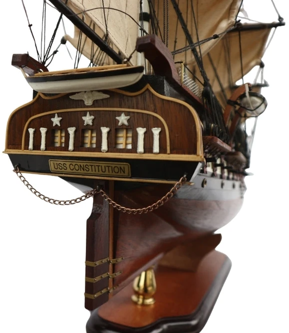 Mirtop Didelis burlaivio USS Constitution modelis 100 cm, rankų darbo