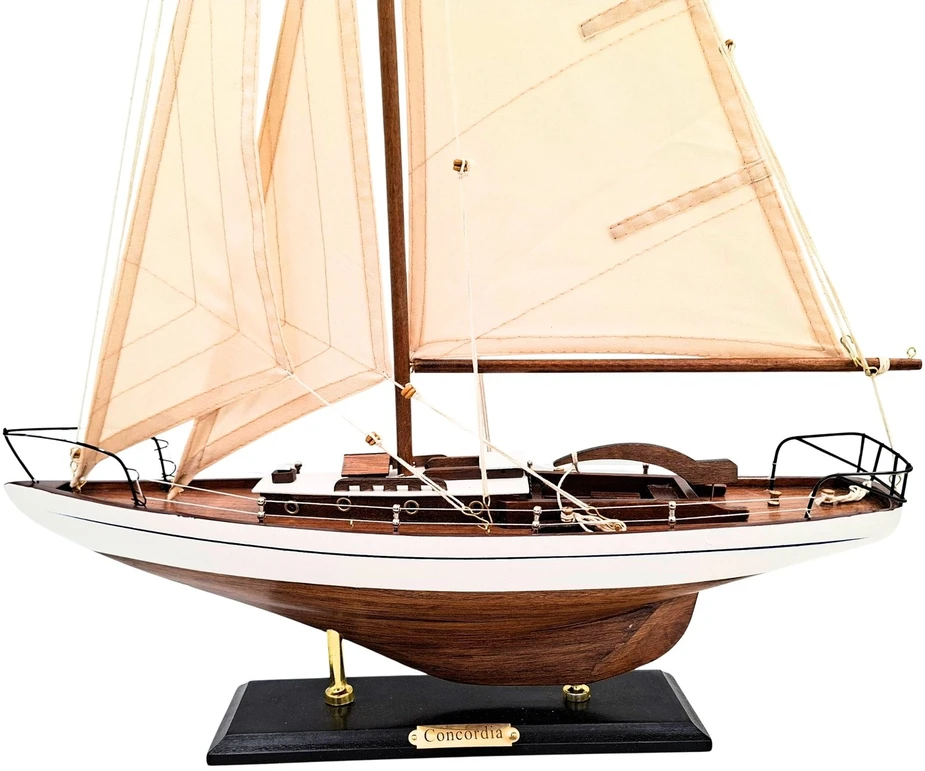 Mirtop Elegantiškas burlaivio modelis 66 cm – jachtos dekoracija namams