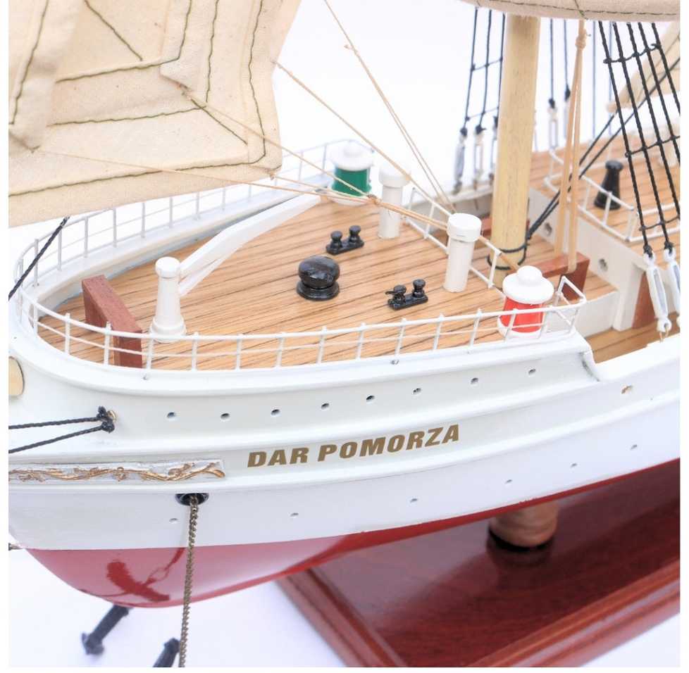 Mirtop Dar Pomorza burlaivio rankų darbo modelis 82 cm – jūrinė dekoracija