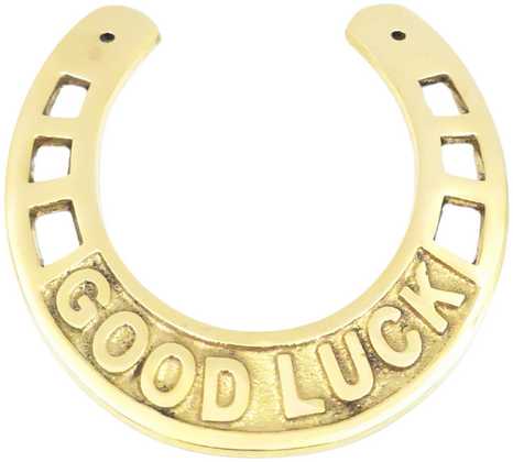 Mirtop Žalvarinė pasaga 15 cm „Good Luck“ – sėkmės talismanas namams