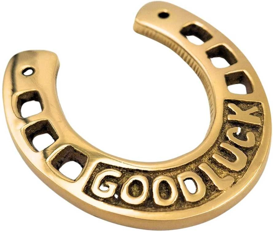 Mirtop Žalvarinė pasaga 7 cm „Good Luck“ – laimės talismanas namams