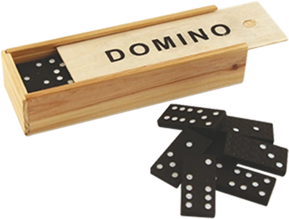 Mirtop Klasikiniai domino medinėje dėžutėje – stalo žaidimas, 28 vnt