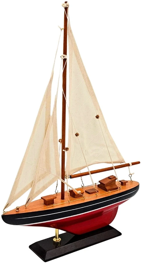 Mirtop Medinis burlaivio modelis 30x42 cm – elegantiška jūrinė dekoracija