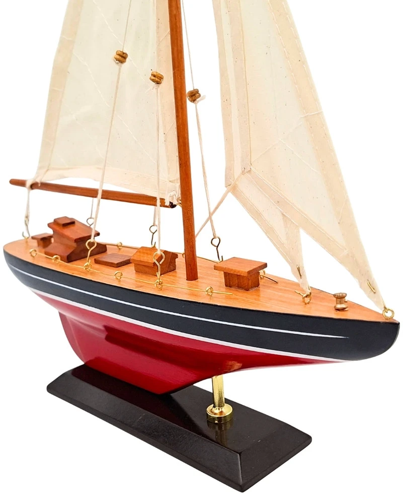 Mirtop Medinis burlaivio modelis 30x42 cm – elegantiška jūrinė dekoracija