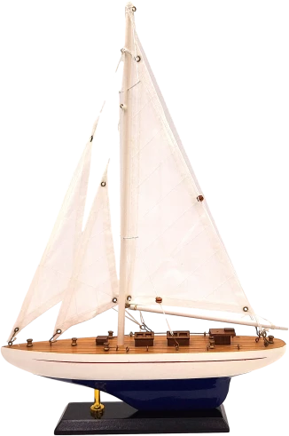 Mirtop Medinis burlaivio modelis 42 cm – jūrinė interjero dekoracija, dovana