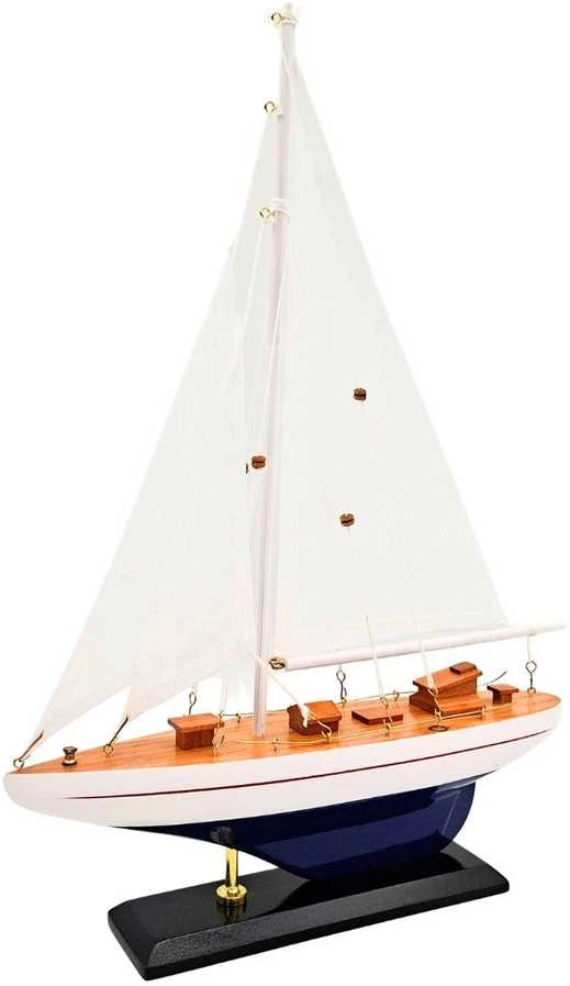 Mirtop Medinis burlaivio modelis 42 cm – jūrinė interjero dekoracija, dovana