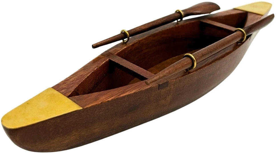 Mirtop Minimalistinė medinė valties dekoracija, 25 cm, jūrinio stiliaus interjerui