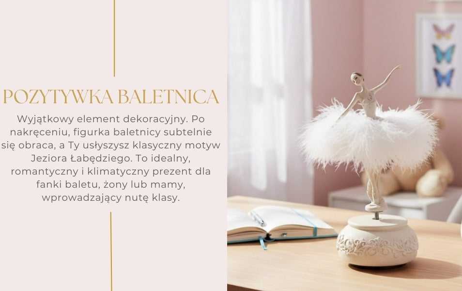Mirtop Muzikinė dėžutė „Gulbių ežeras“ su besisukančia balerina, 23,5 cm
