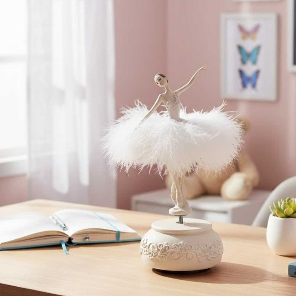 Mirtop Muzikinė dėžutė „Gulbių ežeras“ su besisukančia balerina, 23,5 cm