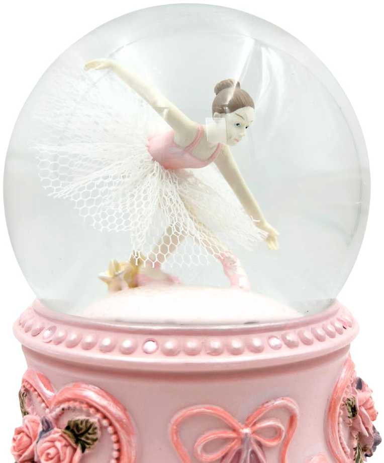Mirtop Muzikinė dėžutė su šokančia balerina stiklo gaublyje, 15 cm, Gulbių ežeras