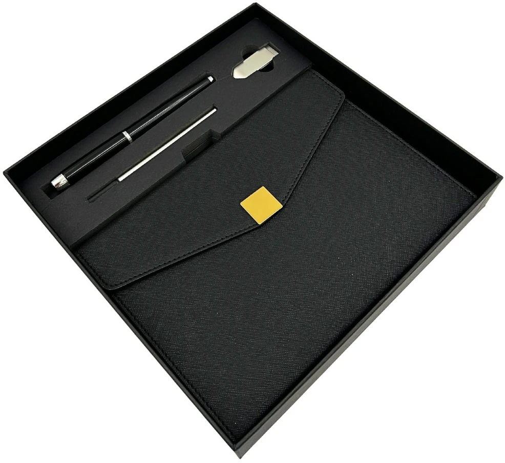 Mirtop Prabangus verslo dovanų rinkinys: A5 užrašų knyga, rašiklis, 16GB USB