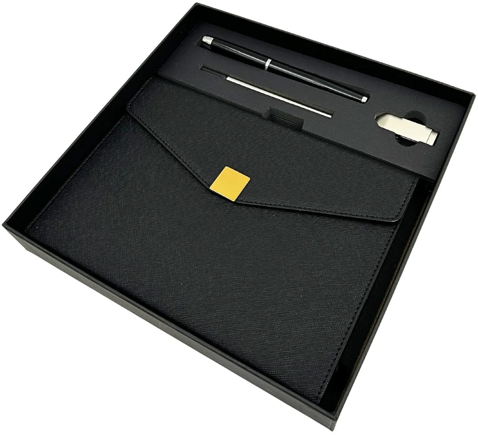 Mirtop Prabangus verslo dovanų rinkinys: A5 užrašų knyga, rašiklis, 16GB USB