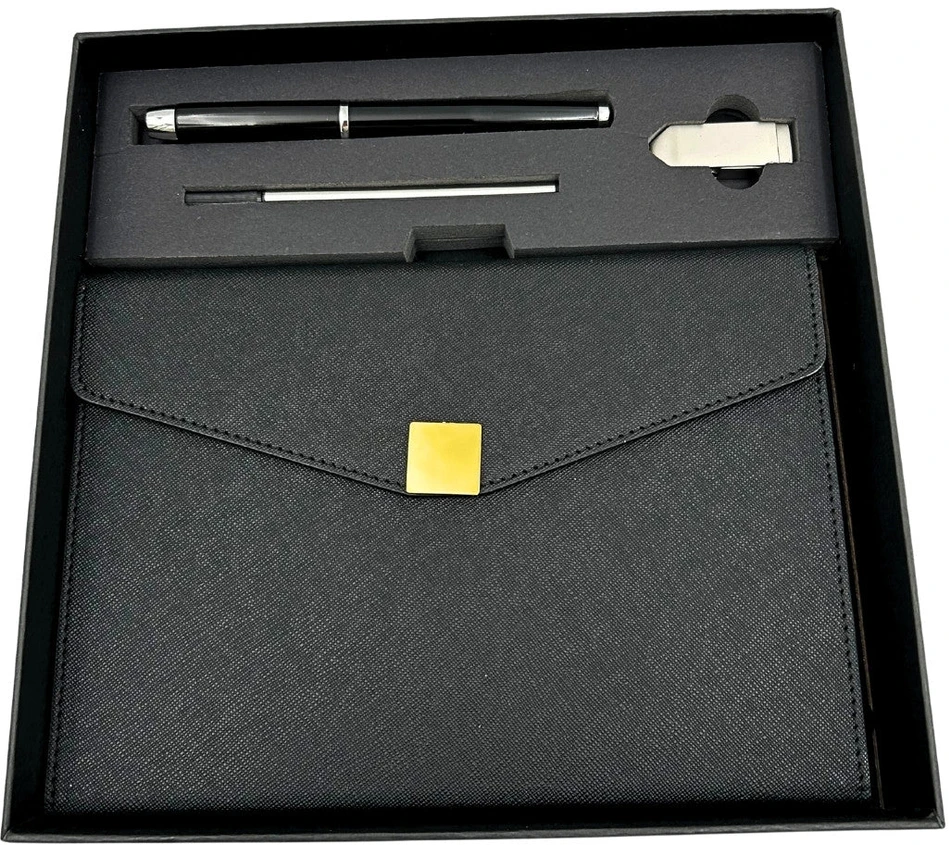 Mirtop Prabangus verslo dovanų rinkinys: A5 užrašų knyga, rašiklis, 16GB USB