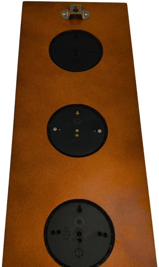 Mirtop Retro sieninė orų stotelė 36 cm: barometras, termometras, higrometras medinė