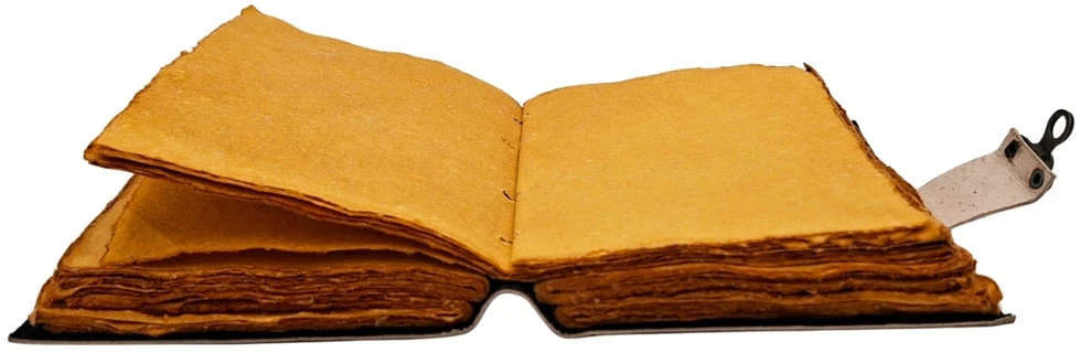 Mirtop Vintažinis ožkos odos užrašų knygelė su drugeliu, 200 p., 125 GSM