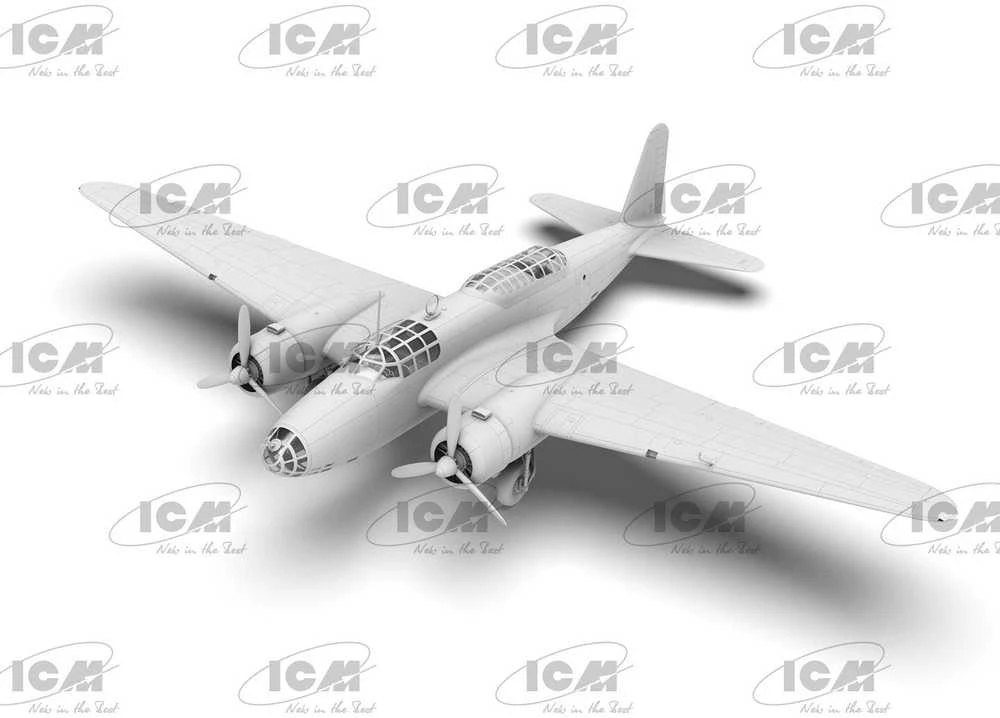 Mitsubishi Ki-21-Ia Sally 1/48 plastikinis bombonešio modelis ICM (48196)