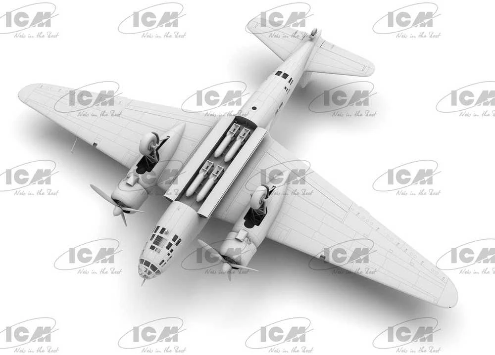 Mitsubishi Ki-21-Ia Sally 1/48 plastikinis bombonešio modelis ICM (48196)