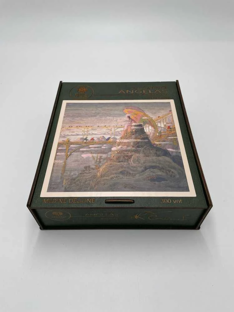 Fantasy Puzzles M.K. Čiurlionis Angelas – medinė dėlionė, 150 detalių, suaugusiems