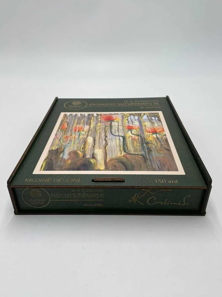 Fantasy Puzzles M.K. Čiurlionis „Pasaulio sutvėrimas IX“ kolekcinė medinė dėlionė, 150 det., M