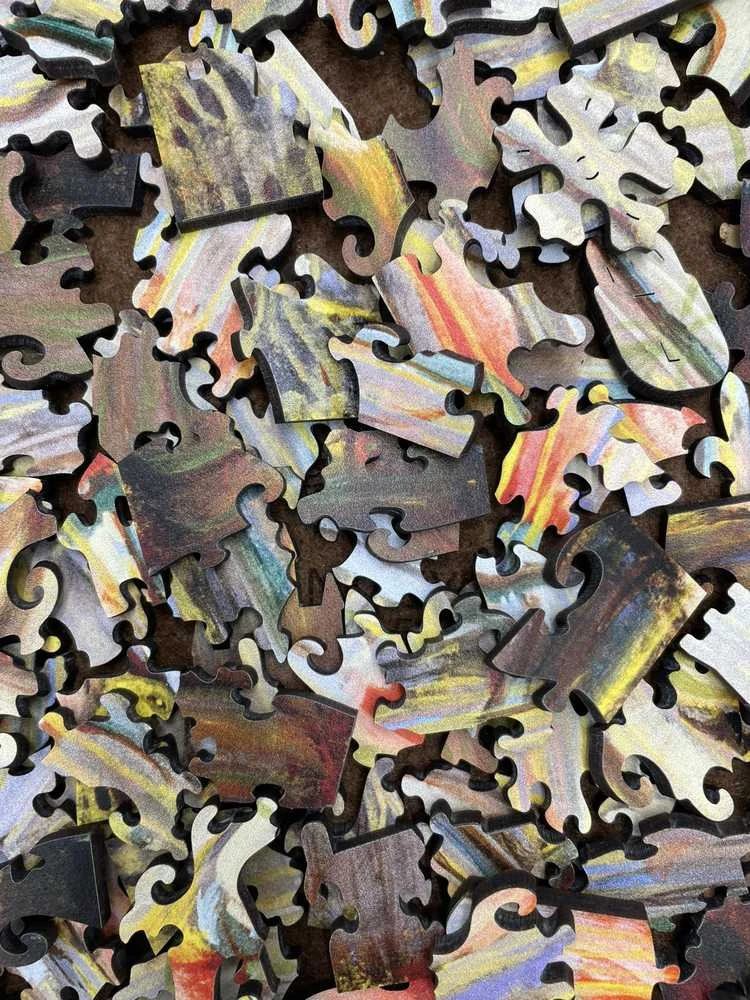 Fantasy Puzzles M.K. Čiurlionis „Pasaulio sutvėrimas IX“ kolekcinė medinė dėlionė, 150 det., M