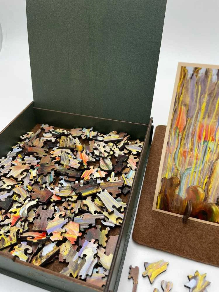 Fantasy Puzzles M.K. Čiurlionis „Pasaulio sutvėrimas IX“ kolekcinė medinė dėlionė, 150 det., M