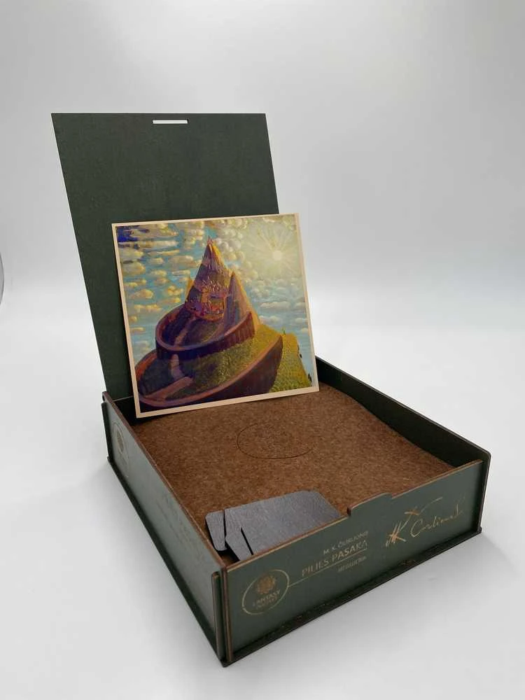 Fantasy Puzzles Medinė dėlionė M.K. Čiurlionis Pilies pasaka – 300 det., L dydis suaugusiems