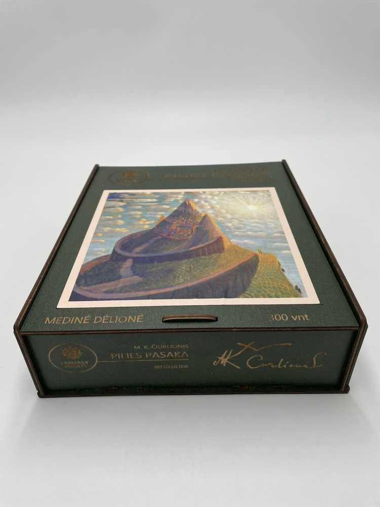 Fantasy Puzzles M.K. Čiurlionis Pilies pasaka – medinė dėlionė, 150 detalių, M