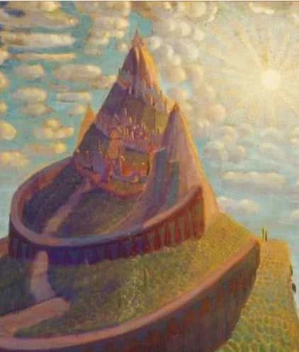 Fantasy Puzzles M.K. Čiurlionis Pilies pasaka – medinė dėlionė, 150 detalių, M