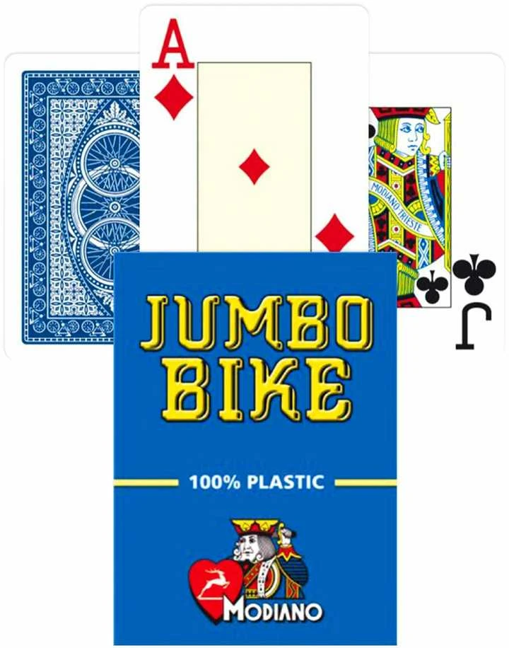 Modiano Jumbo Bike Trophy Playing Kortos (Mėlynos)