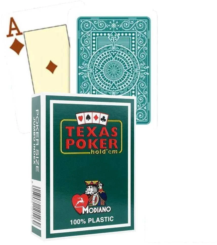 Modiano Texas Poker Hold Em Žaidimų Kortos (Tamsiai Žalios)