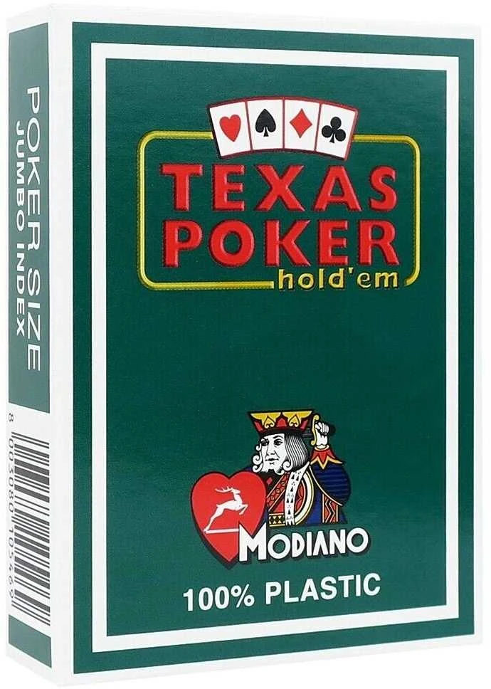 Modiano Texas Poker Hold Em Žaidimų Kortos (Tamsiai Žalios)