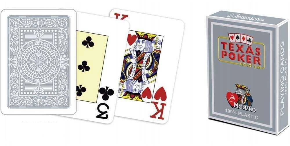 Modiano Texas Poker Hold Em Žaidimų Kortos (Pilkos)