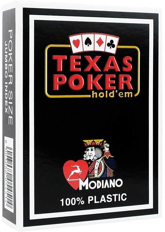 Modiano Texas Poker Hold Em Žaidimų Kortos (Juodos)