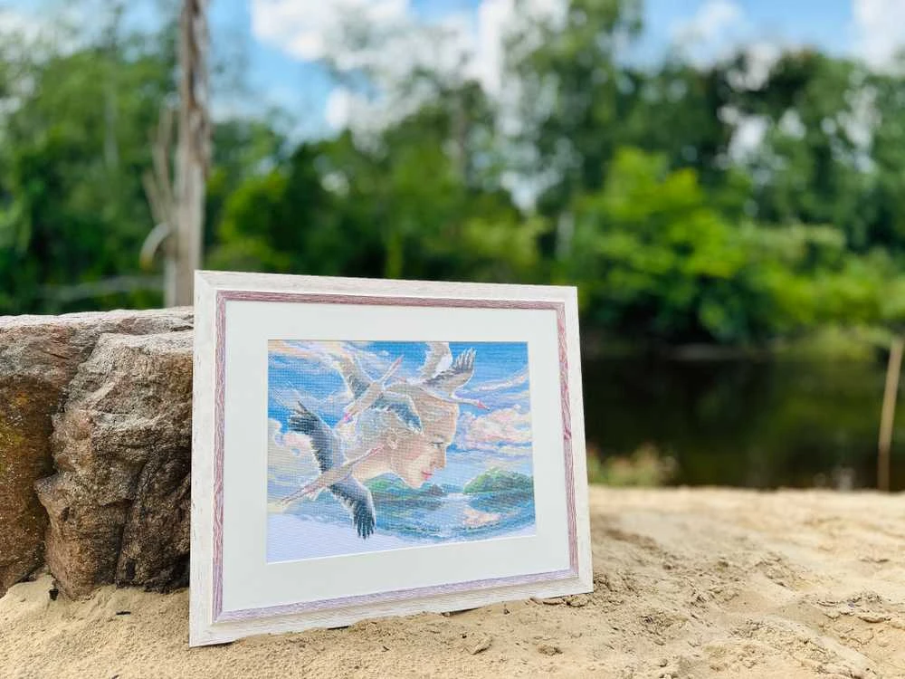 Riolis Kryželiu siuvinėjimo rinkinys - Aine kolekcija "Motina gamta. Dangus" 40x30 cm SRA1002