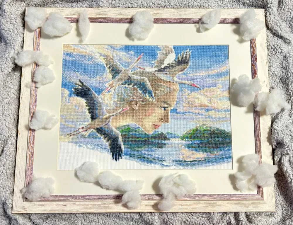 Riolis Kryželiu siuvinėjimo rinkinys - Aine kolekcija "Motina gamta. Dangus" 40x30 cm SRA1002