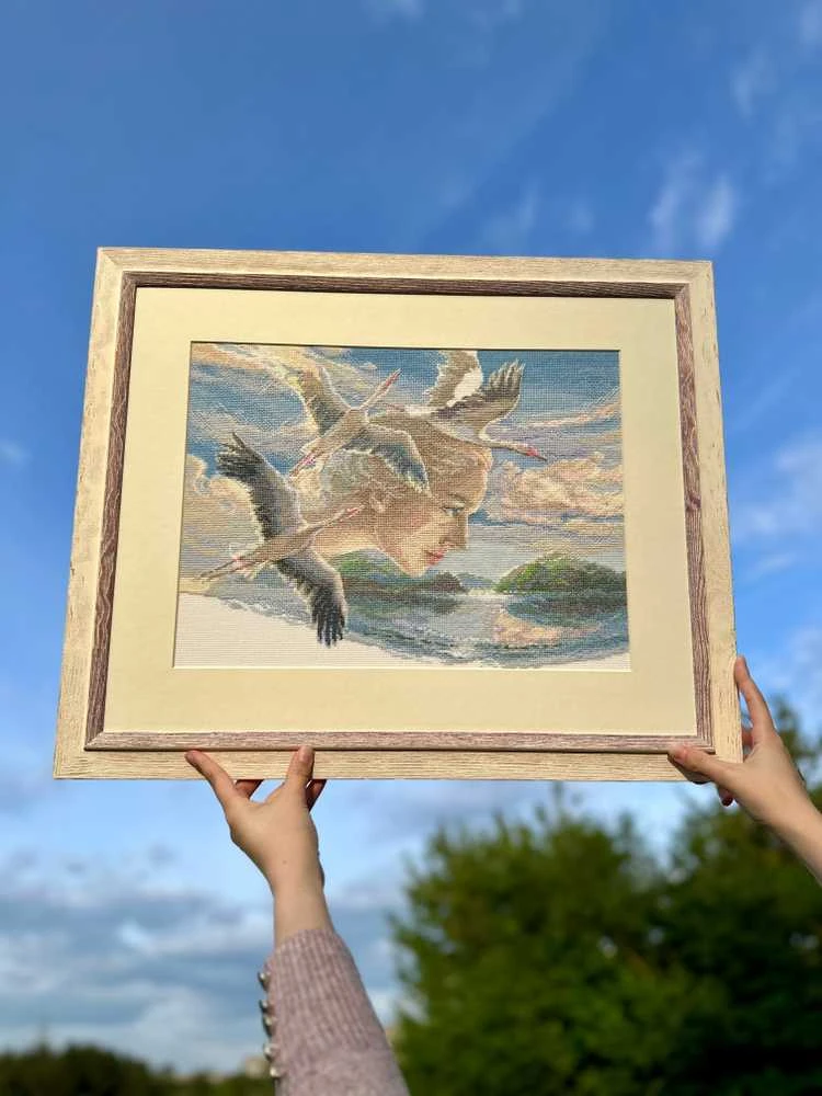 Riolis Kryželiu siuvinėjimo rinkinys - Aine kolekcija "Motina gamta. Dangus" 40x30 cm SRA1002