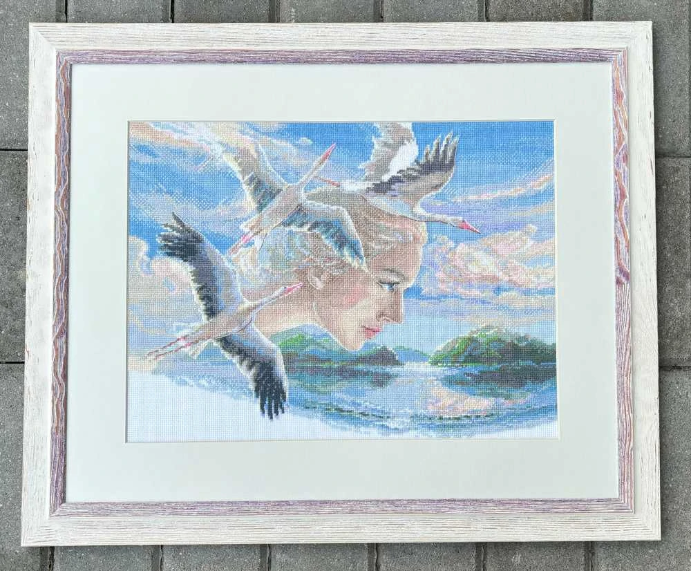 Riolis Kryželiu siuvinėjimo rinkinys - Aine kolekcija "Motina gamta. Dangus" 40x30 cm SRA1002