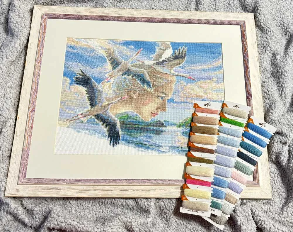 Riolis Kryželiu siuvinėjimo rinkinys - Aine kolekcija "Motina gamta. Dangus" 40x30 cm SRA1002