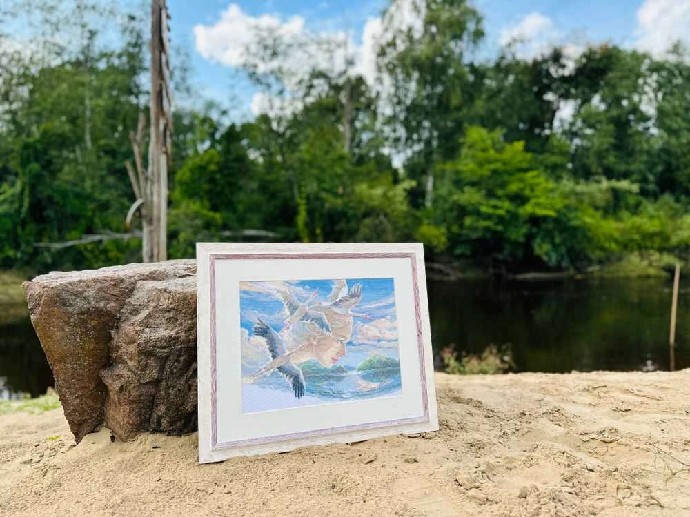 Riolis Kryželiu siuvinėjimo rinkinys - Aine kolekcija "Motina gamta. Dangus" 40x30 cm SRA1002