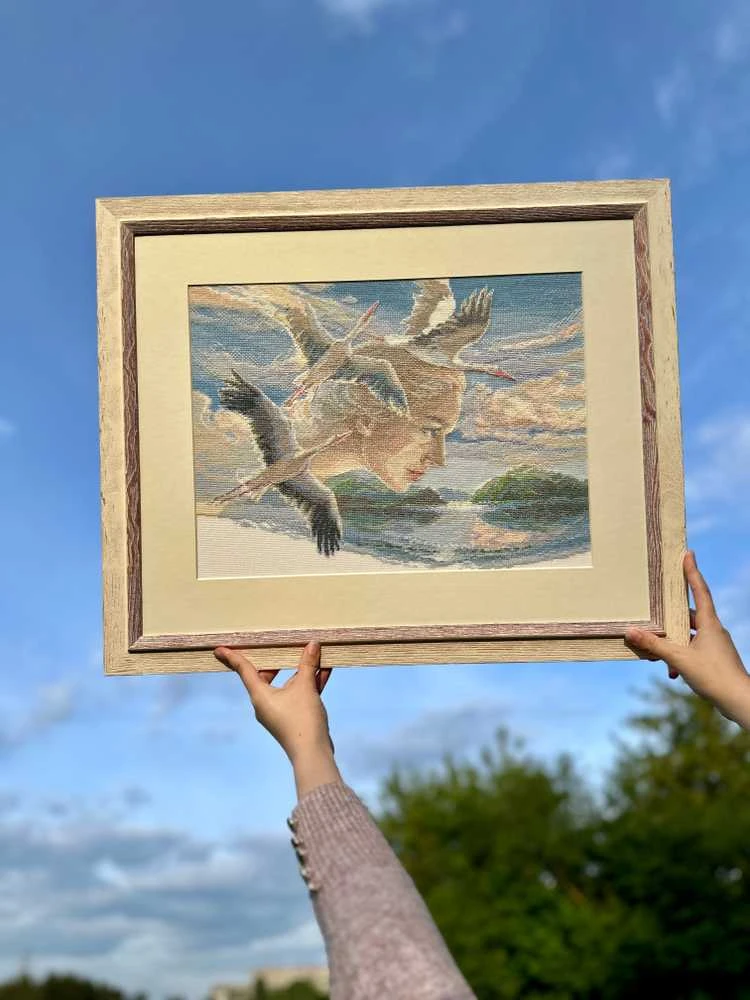 Riolis Kryželiu siuvinėjimo rinkinys - Aine kolekcija "Motina gamta. Dangus" 40x30 cm SRA1002
